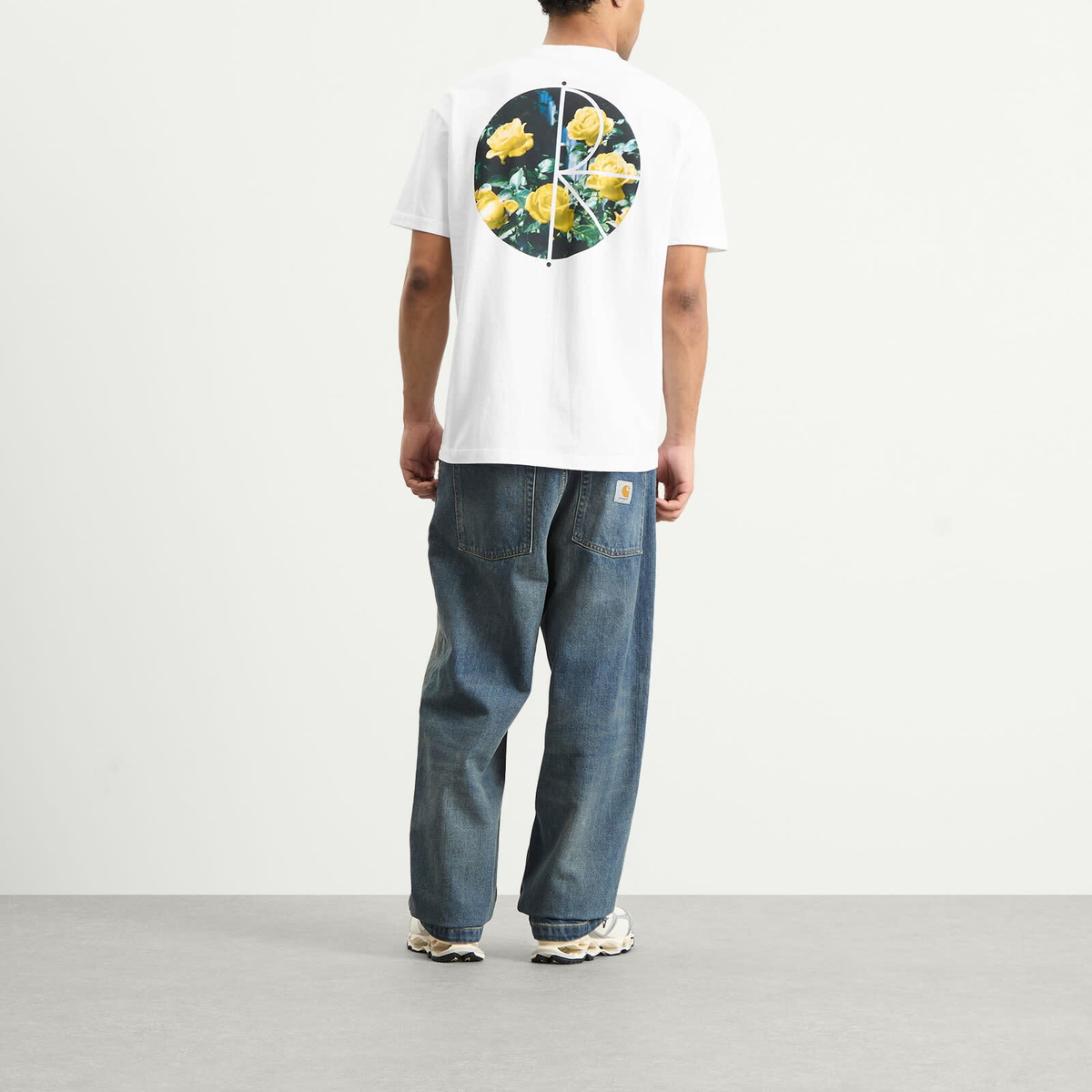 Polar Skate Co. Men's Martas Roses Fill Logo T-Shirt in White