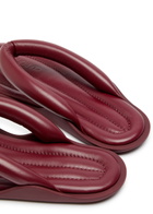 Gia Borghini Harper Leather Flip Flops Bordeaux