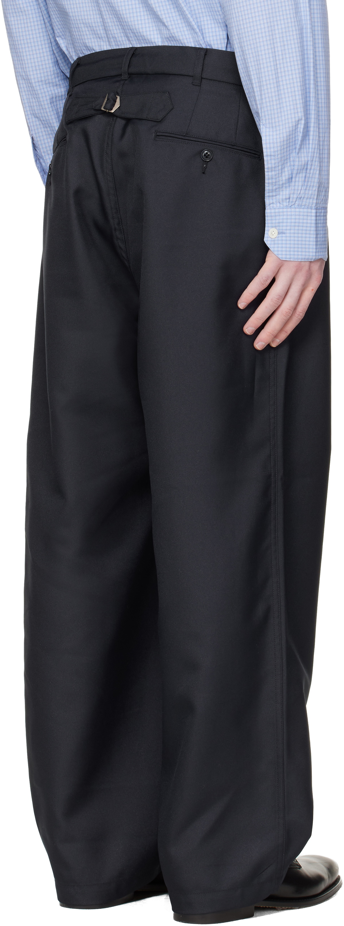 nanamica Navy Polyester Twill Club Trousers