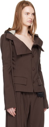 Ottolinger Brown Off-Shoulder Blazer