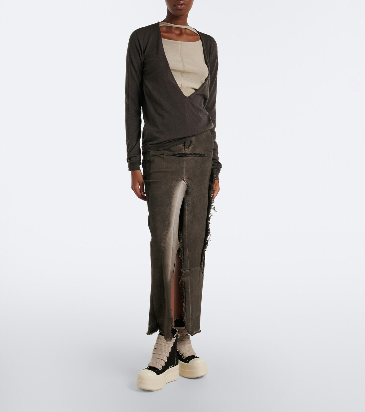 Rick Owens DRKSHDW Jumbolace canvas sneakers