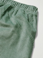 FEAR OF GOD ESSENTIALS - Logo-Appliquéd Cotton-Corduroy Drawstring Trousers - Green