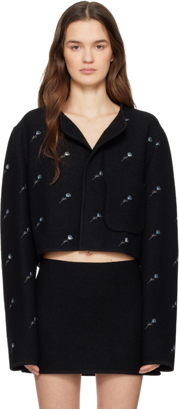 Photo: Rier Black City Crop Flowers Walker Jacket