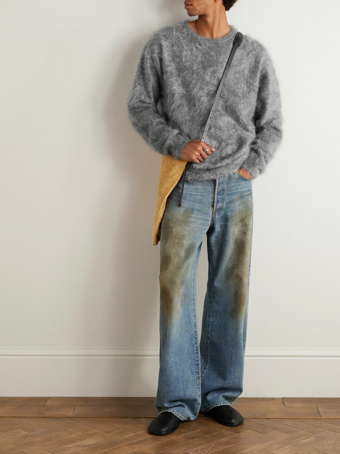 ssstein - Brushed-Cashmere Sweater - Gray
