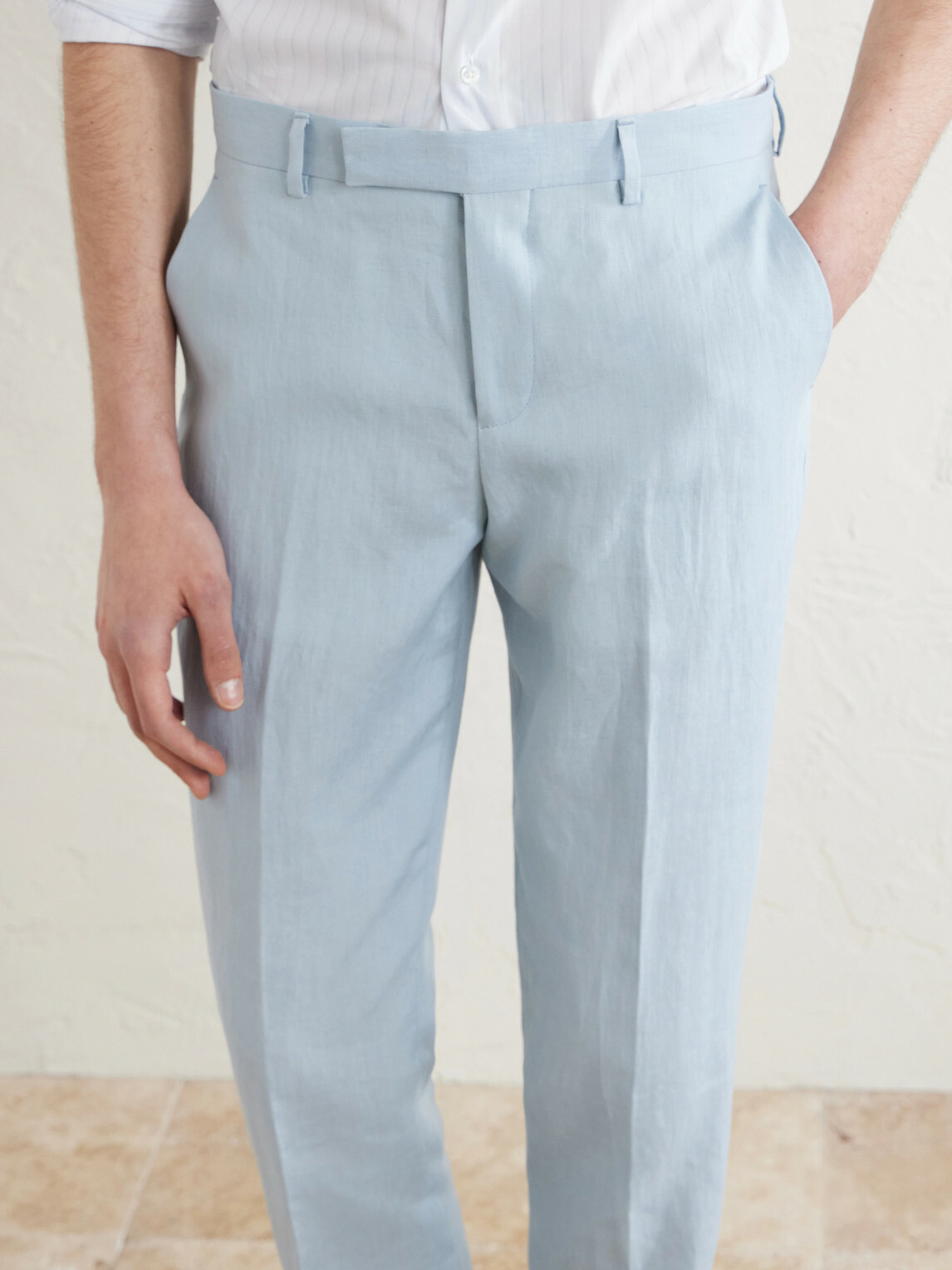 Paul Smith - Slim-Fit Tapered Linen Suit Trousers - Blue