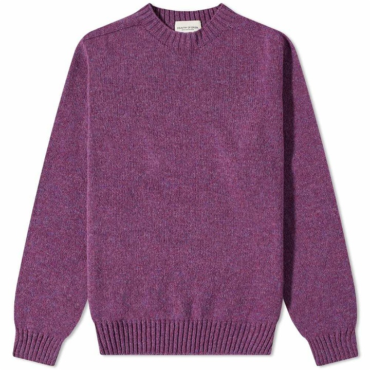 Photo: Country Of Origin Men's Supersoft Seamless Crew Knit in Parma Purple