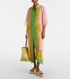 Versace Printed cotton and silk voile kaftan