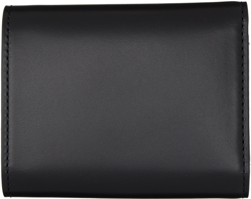 YOHJI YAMAMOTO Black discord Leather Wallet