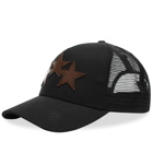 AMIRI 3 Star Trucker Hat in Black