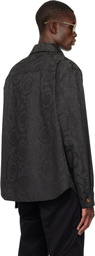 Versace Black Jacquard Cotton Overshirt