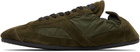 Proenza Schouler Khaki Nylon & Calfsuede Soft Track Sneakers