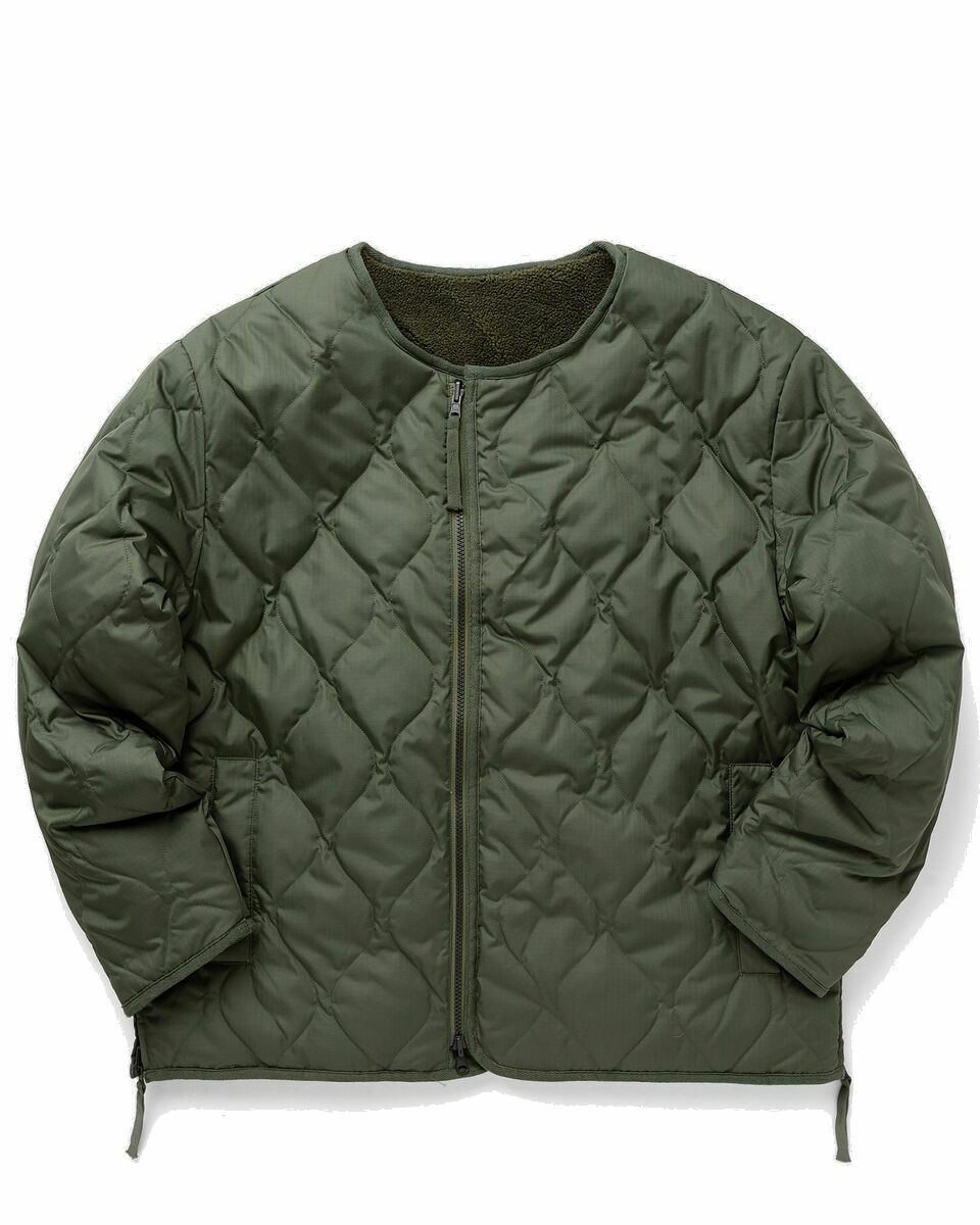 Photo: Taion Military Rvsb Crew Neck Jacket Green - Mens - Windbreaker