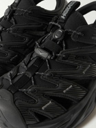 Hoka One One - SKY Hopara Faux Leather and Neoprene Hiking Shoes - Black