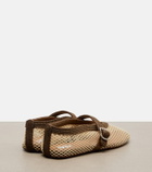 Alaïa Fishnet Mary Jane flats