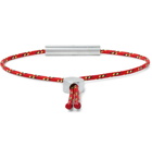 Alice Made This - Charlie Striped Cord and Stainless Steel Bracelet - Red
