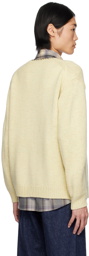 AURALEE Yellow Oversized Cardigan