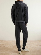 TOM FORD - Tapered Cotton-Blend Velour Sweatpants - Gray