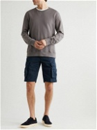 Incotex - Washed Cotton and Linen-Blend Cargo Shorts - Blue