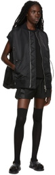 Sacai Black Nylon Twill Mix Vest