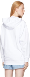 Fendi White Logo Zip-Up Hoodie