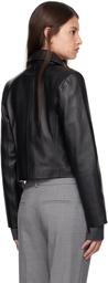Nour Hammour Black Bleeker Leather Jacket