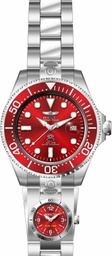 Invicta Pro Diver Date Automatic Red Dial Mens Watch 45814