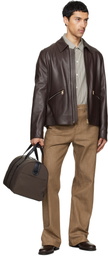 Paul Smith Brown Nappa Leather Jacket