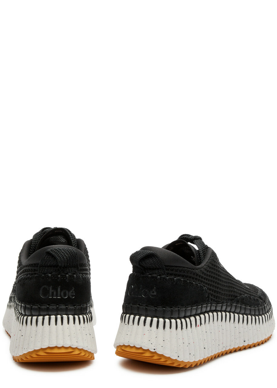 Chloe Nama Panelled Recycled Mesh Sneakers Black