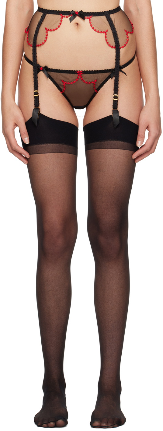Agent Provocateur Black Lorna Heart Garter Belt Agent Provocateur