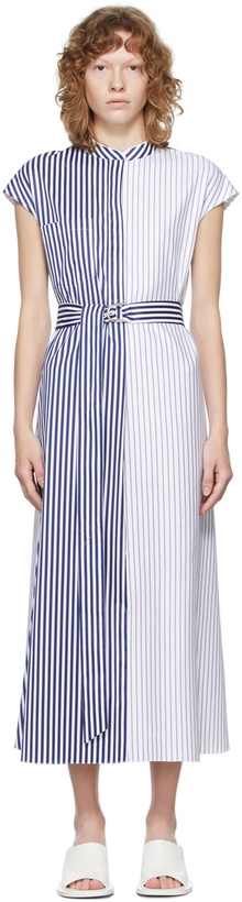 Photo: Partow White & Blue Amari Dress