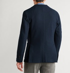 Boglioli - Kei Slim-Fit Unstructured Honeycomb-Knit Blazer - Blue