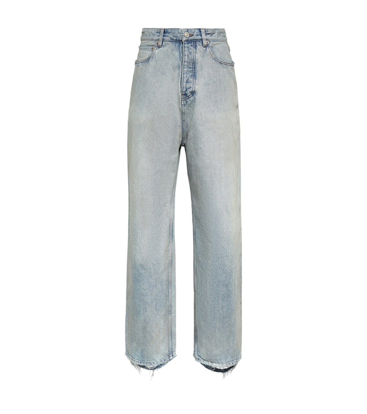 Balenciaga - Super Destroyed Wide-Leg Distressed Jeans