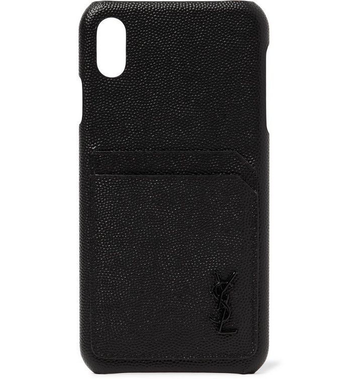 Photo: SAINT LAURENT - Logo-Detailed Leather iPhone XS Max Case - Black