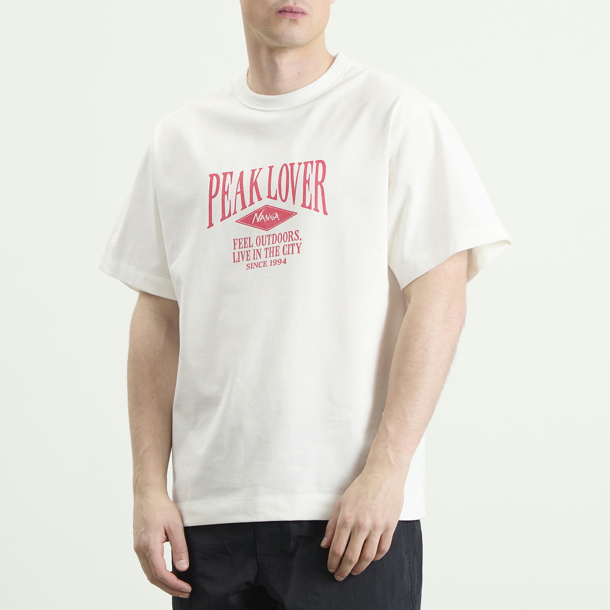 NANGA Men's Eco Hybrid Peak Lover T-Shirt in White