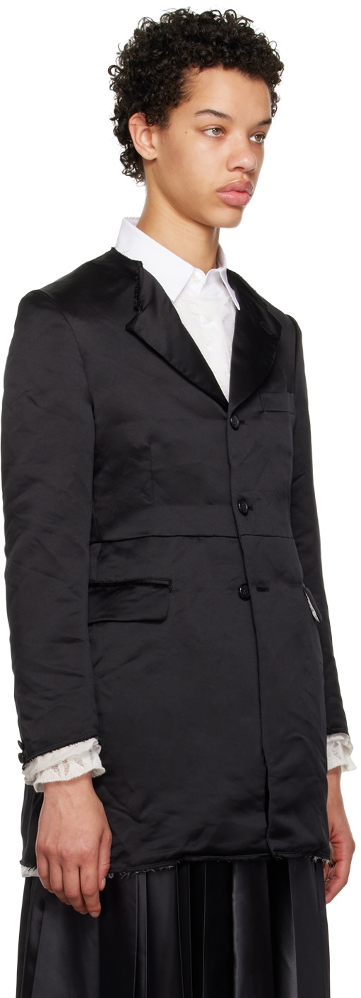 Black Comme des Garçons Black Raw Edge Coat