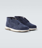 Berluti Échappée Scritto suede slip-on sneakers