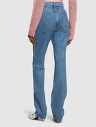 AREA - Embellished Straight Leg Jeans