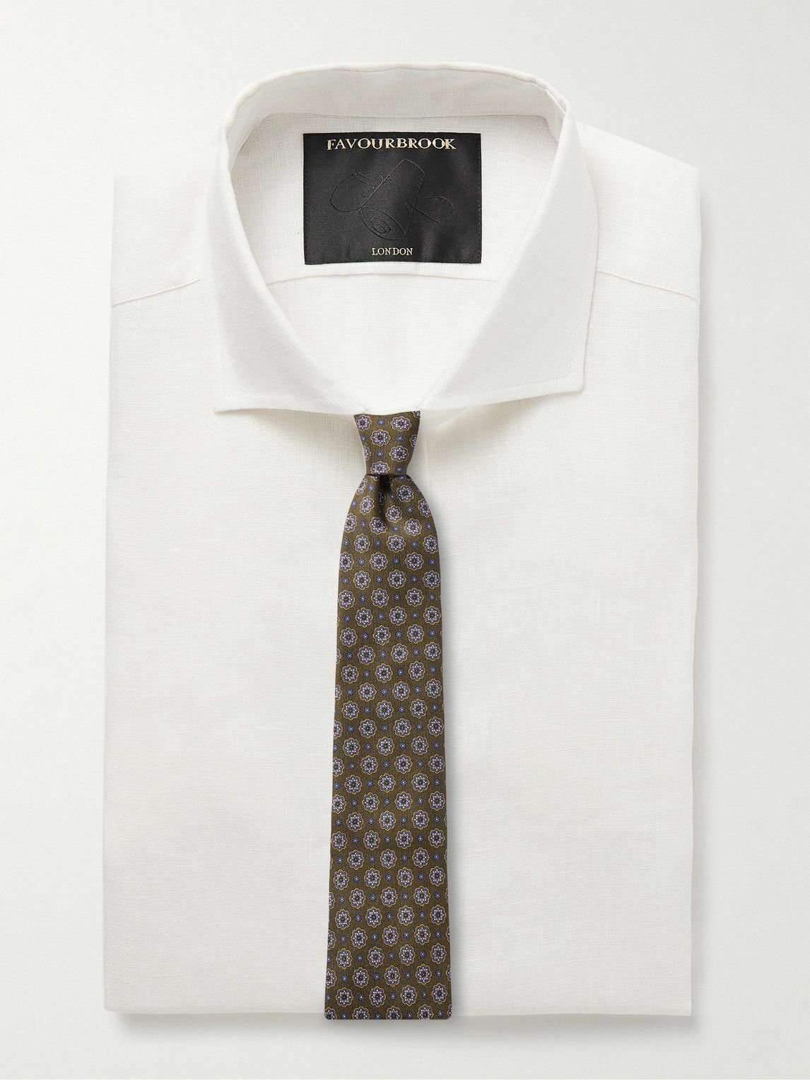Favourbrook - Bridford Cutaway-Collar Linen Shirt - White