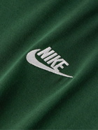 Nike - Sportswear Club Logo-Embroidered Cotton-Jersey T-Shirt - Green