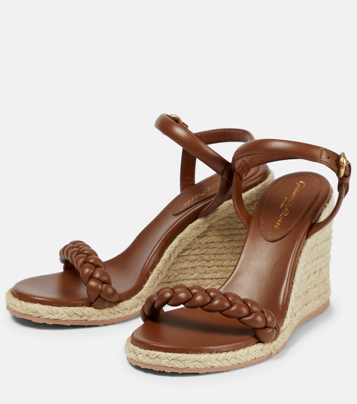 Gianvito Rossi - Leather espadrille wedges