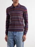 Dolce&Gabbana - Striped Wool Polo Shirt - Red