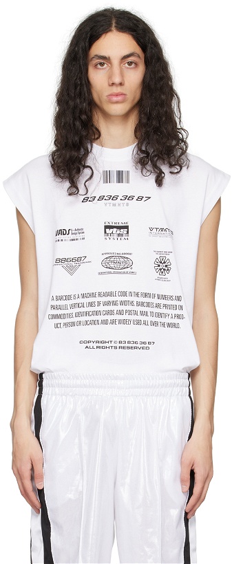 Photo: VTMNTS White Movie Barcode Definition T-Shirt