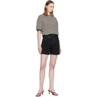 ANINE BING Black Delaney Denim Shorts