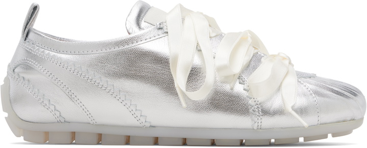 Photo: Simone Rocha Silver Ballerina Grip Sneakers