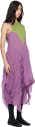 Kiko Kostadinov Purple & Green Shura Sleeveless Maxi Dress