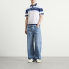 Casablanca Men's Mesh Stripe Polo in Blue
