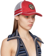 Anna Sui Red & White Trucker Cap