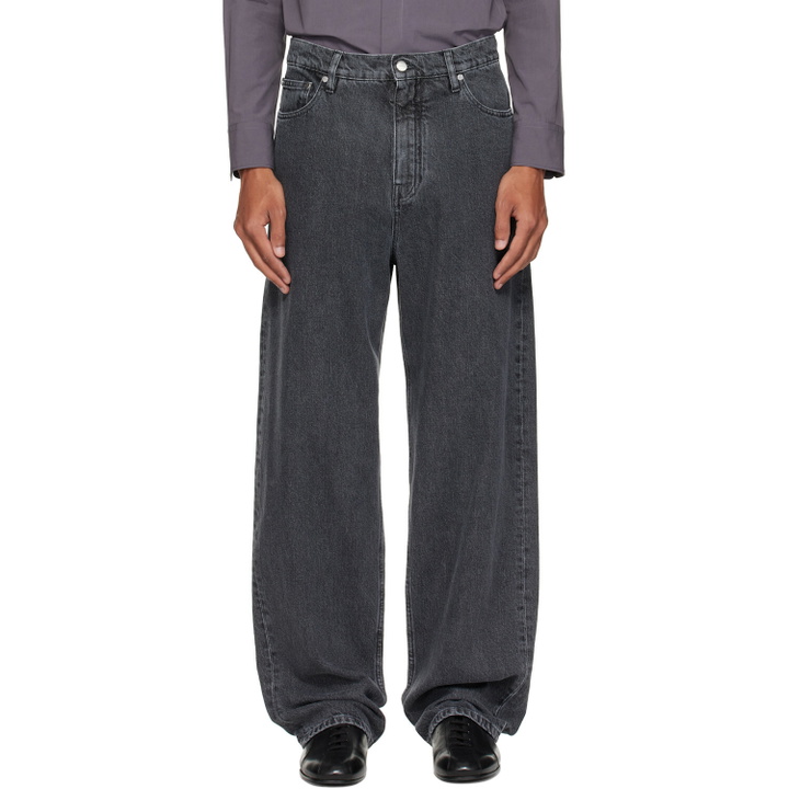 Photo: Jil Sander Gray Loose Lightweight Jeans