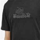 Maharishi Men's 30th Anniversary Dragon Embroided T-Shirt in Black