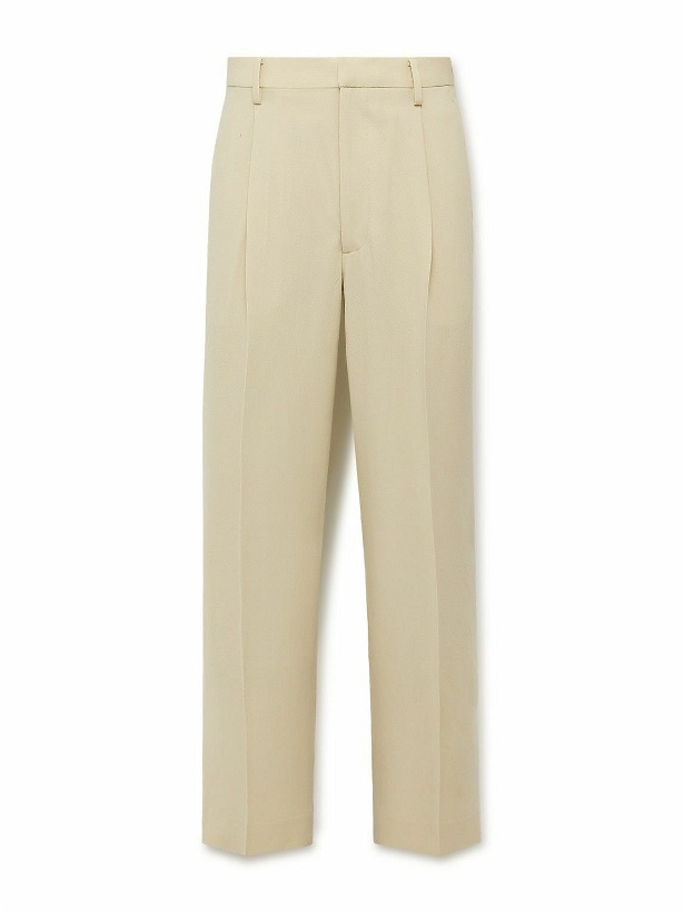 Photo: Auralee - Pleated Straight-Leg Wool Suit Trousers - Yellow
